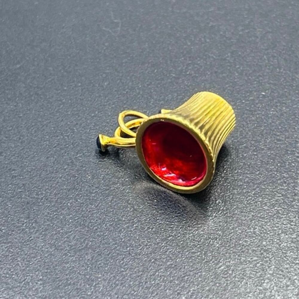 Joan Rivers Vintage Collectible Red Gold Enamel Mug Coffee Cup Jewelry Charm